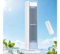 3 in 1 Portable Mobile air Conditioner, Bladeless Cooling Fan, 5 Speed,Remote control intelligent display, low noise 36 Inch Tower Fan for Bedroom