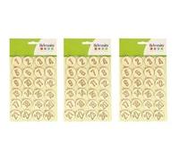 3 kits de chiffres ronds en bois calendrier de l'Avent Marron G