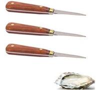 3 lancettes à huîtres avec manche bois 16 cm - Youdoit