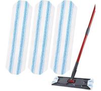 3 lingettes de rechange pour balai plat Vileda/o-cedar H2pro - têtes de balai en microfibre remplaçant les recharges réutilisables