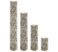 vidaXL Lits surélevés à gabion circulaires 4 pièces Ø30 x 50/100/150/200 cm acier galvanisé