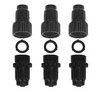 3 lots de connecteurs pour tuyau d'arrosage extensible Xhose femelle mâle, kit de réparation Without On/Off Values