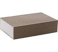 Eponge abrasive revêtue sur 4 faces, corindon, Degré de finesse : fin, Grain 100