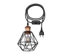 3 m de câble textile RETRA Vintage prise interrupteur bronze cage-écran +