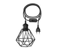 3 m de câble textile RETRA Vintage prise interrupteur noir cage-écran