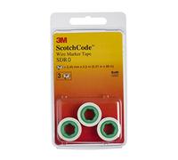 3M ScotchCode Wire Marker Tape Refill Roll Number - 0 - Marqueur pour fil / câble (préimprimé) - blanc - 2.43 m