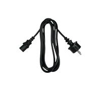 3 Mètres Câble d'alimentation pour Appareil Froid 230 V 10 A IP44, fiche Droite (Type F CEE 7/4), Prise C13, câble d'alimentation à 3 Broches pour PC, Ordinateur, imprimante, Moniteur - câble Noir
