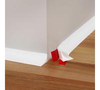 3 Mètres Moulure quart de rond flexible,Moulure pliable,Bordure en caoutchouc silicone à décoller et coller pour sol,angle mural,escalier,cuisine,salon,salle de bain