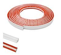 3 Mètres PVC Joint d'Étanchéité Autocollant Bordure de Finition Plan de Travail Cuisine Angle Mur, Joint Mur Intérieur Profil Finition Calfeutrage Moulure Plinthe,19mmx10mm Blanc