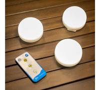 3 mini-lampes portables à suspendre rechargeables New Garden Cherry + télécommande