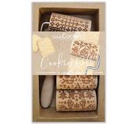 ScrapCooking – Kit 3 mini rouleaux à pâtisserie Noël en bois empreintes gravées 3798 Multicolore