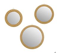 Lot de 3 Miroirs Ronds Tilia 40cm Naturel