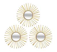 3 miroirs ""Warren"" doré D24,5cm - Atmosphera Créateur d'intérieur