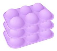 3 Moule Silicone Demi-Sphère violet