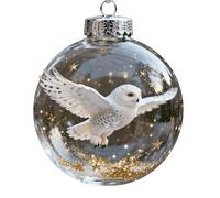 3 Ornement de Noël en Acrylique Transparent de Fabrication Artisanale, décoration Suspendue pour Arbre Festif, Oiseau de Vacances, Boules en Acrylique
