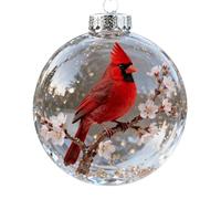 3 Ornement de Noël en Acrylique Transparent de Fabrication Artisanale, décoration Suspendue pour Arbre Festif, Oiseau de Vacances, Boules en Acrylique