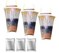3 Pack Piege a Mouches Interieur Exterieur avec Recharge,Piège à Moucherons Transparent,pour Attraper Les Mouches et Les Mouches