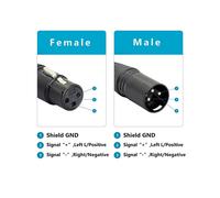 3 Paire D'Adaptateur XLR 3 Broches Vers RJ45 Femelle RJ45 Vers XLR Câble D'Extension de Connecteur DMX pour la Série de Contrôleurs DMX-CON