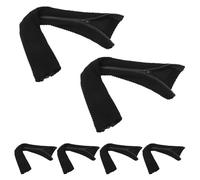 3 Paires Housse D’accoudoir pour Chaise, Polyester Noir, Moderne | Manchon Fermeture Éclair Intégrée, Bord Élastique et Poignée, pour Fauteuils de Jeu et Bureau