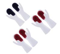 3 Paires Moufles de Vaisselle Brosse Liquide en Silicone | Lot, Protection Confortable des Mains, Usage la Cuisine et Entretien, Finition Antidérapante Épaisse Couleur Aléatoire