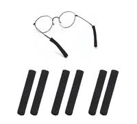 3 Paires Protege Branche Lunettes en Tricot, Couvre Branches Lunette Antidérapants, Manchon de Branches de Lunettes Noir, Coussinets D'oreille en Tricoté pour Lunettes pour Lunettes de Lecture/Soleil