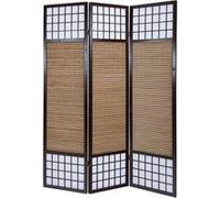 Homestyle4u Paravent 3 panneaux en bambou multicolore 2 m de hauteur