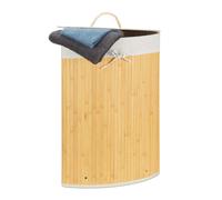 Relaxdays Lot de 3 paniers à linge bambou