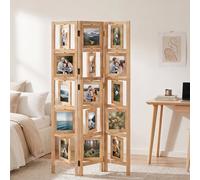 3 Panneaux Paravent Séparateur Interieur Bois Cloison Diviseur Photo Homestyle4u