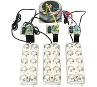 3 PCS 10 Tête de brumisateur à ultrasons Mister Humidificateur refroidi par air Machine à brouillard avec alimentation électrique étanche