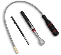 3 Pcs Aimants Pour Magnétique Puissant,Aimant Mecanique Auto,Kit d'Outils Magnétiques Télescopiques,Barre Magnétique Aimant Flexible,Objets Métalliques, Pièces De Voiture (1.5LB 3LB 5LB)