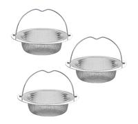 3 Pcs Bouchon Evier Cuisine, Filtres d'évier de Cuisine Tamis d'évier de Cuisine avec Poignée Filtre à Évier en Acier Inoxydable Crépine Cuisine Meilleur pour Vidange et Antiblocage (11 x 6,5 x 2 cm)