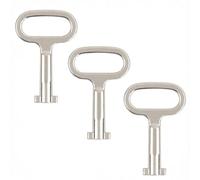 3 Pcs ente en Métal, Clé Slotted Poubelle, Clé Utilitaire Multifonction Électrique Coffret e Compteur de Gaz pour Boîte Électrique Gaz Eau Armoire de Compteur Électrique Boîte Armoire