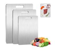 3 pcs Cutting Board Titanium Cutting Board planche a decouper en titane Original 100% Pure Titanium Cutting Board with Scratch