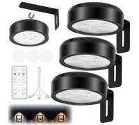 3 PCS Eclairage Tableau Sans Fil, 2600mAh Lampe Tableau Rechargeable | 3 Couleurs et Fonction de Minuterie, Eclairage Tableau LED Pile, avec Télécommande, Appliques pour Tableaux et Vitrines