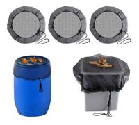 3 Pcs Filet pour Citerne de Pluie: Filet de Protection avec Cordon Serrage Réservoir D'eau Couvercle Ajustable, Filet Protection P