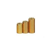 3 pcs Hex Laiton Entretoise Entretoise M7 Cuivre Hexagone Goujon Générateur De Filetage Complet Écrous Femelle Vis DIY Double Passage Longueur 8mm ~ 100mm(22mm)