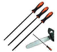 3 PCS Lime Tronconneuse,Lime Chaine Tronconneuse Avec Poignée, Facile à Tenir, il existe 3 tailles de 4.0 mm,4.8 mm,5.5 mm pour Affûtage Manuel des Chaînes de Scie