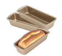3 Pcs Moule Pain De Mie,27.5 x 9,5 x 23,6 Petit Moule a Cake,Moule à Pain Antiadhésif en Acier au Carbone, oule à Cake Rectangulaire,Idéal pour moule à pain rectangulaire,Moule à gâtea