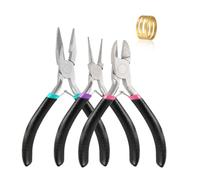 3 Pcs Pinces à Bijoux, Pince Bijoux, Pince Trousse Outils de Fabrication de Bijouxes, Pinces à Becs Aiguilles/à Bec Long/à Becs de Chaîne/Coupe-fil Fabrication Bijouxes