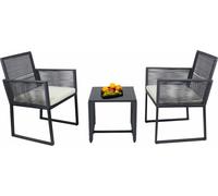 3 pcs salon de jardin ensemble / groupe de salle à manger de groupe de sièges / 1xtable, 2x chaises / table Dimensions env. H. 45 x W. 45 x D. 45 cm / Ensemble de salon - Fidola