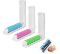 3 Peluches Réutilisables, Collant Brosse Adhésive Lavable, Rouleaux Enlève Les Poils d'animaux,pour Cheveux, Vêtements, Tapis