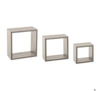 5five Lot de 3 étagères murales Fixy Cube effet chêne gris