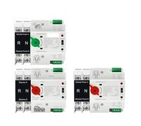 3 Phase Din Rail ATS Dual Power Automatic Transfer Switch Electrical Selector Switches Uninterrupted Power 4P 100A AC 380V 110V BIANMTSW(2P 220V,City Grid-City Grid)