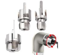 3 Piece Carbon Thread Extractor Tool Kit Universal Repair Cutter | Pipe Thread Extractor for Plumbing Well Garden Conduit Repair Fabrication Forming Construction Industrial Home