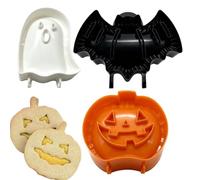 3 Piece Halloween Hand Pie Molds | Dough Press Set | Pumpkin Bat Ghost | Fun Holiday Baking | 3 Piece Halloween Hand Pie Press, Mini Pocket Pie Molds, Dough Crimper Tool, Kitchen, Family Party