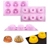 3 Pièce Mini Moule À Kougelhopf Silicone 6 Capacité 7 Cm Antiadhésive | Moule Silicone, Moules A Baba Au Rhum, Spirale Kouglof, Moules Cannelé, Charlotte pour Muffins Jello Gélatine Gâteau