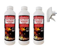 3 Pièce Set cleanprince Barbecue Nettoyant Extrême 500 ML Nettoyeurs de Gril Produit de Nettoyage Barbecue Barbecue