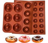 3 pièces/1 pièce Moule à gâteau en silicone 6/8/18 cavités, moule à beignets en chocolat - Plaque de cuisson antiadhésive résistante à la chaleur, convient à tous les passionnés de la cuisson, cuisson