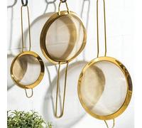 3 pièces/1 pièce Tamis à sucre ultra-fin pour lait de thé, miel, lait de soja, filtre de cuisine domestique, tamis à farine portatif L,Moyen (M),Petit (S),XL (16cm),3 pièces - Or (S+M+L),Lot de 3 - (M
