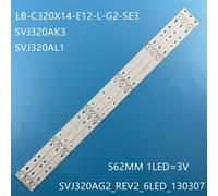 3 pieces 1TV Bande de rétroéclairage LED, SVJ320AK0, REV07, 6 LED, 150106, GD32D2000, Svj320ak0, rev08, 6 LED, 150403, svj320ag2, rev 2, 6 LED, 130307 ""Nipseyteko